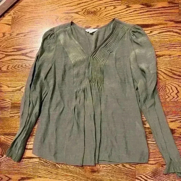 Nanette Lepore Green Longsleeve Lightweight Blouse Size Small - Picture 1 of 5